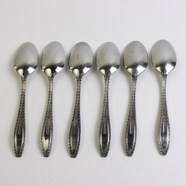 Oneida Savoy Stainless 18/10 Lot of 6 Teaspoons 6.25"