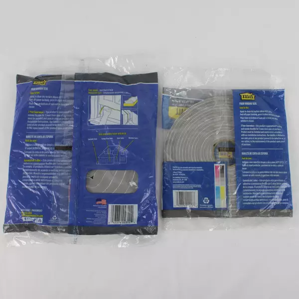 Md Foam Window Seal Lot of 2 Packs Gray 1 Small 1 XL New & Unopened