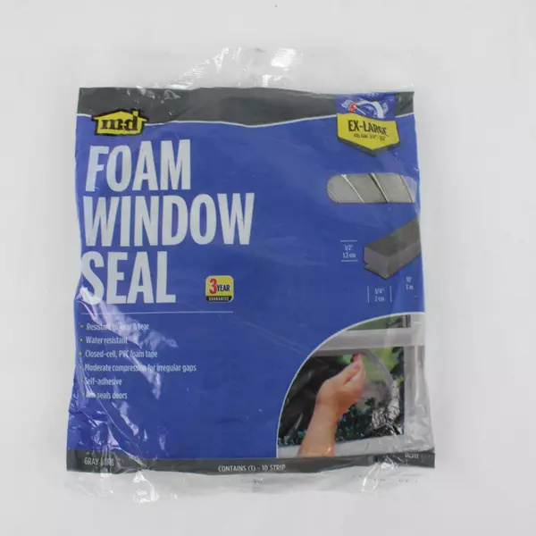 Md Foam Window Seal Lot of 2 Packs Gray 1 Small 1 XL New & Unopened
