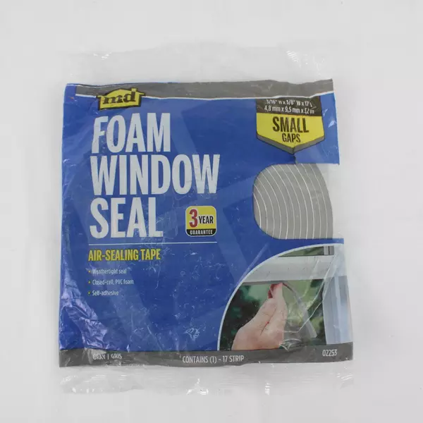 Md Foam Window Seal Lot of 2 Packs Gray 1 Small 1 XL New & Unopened