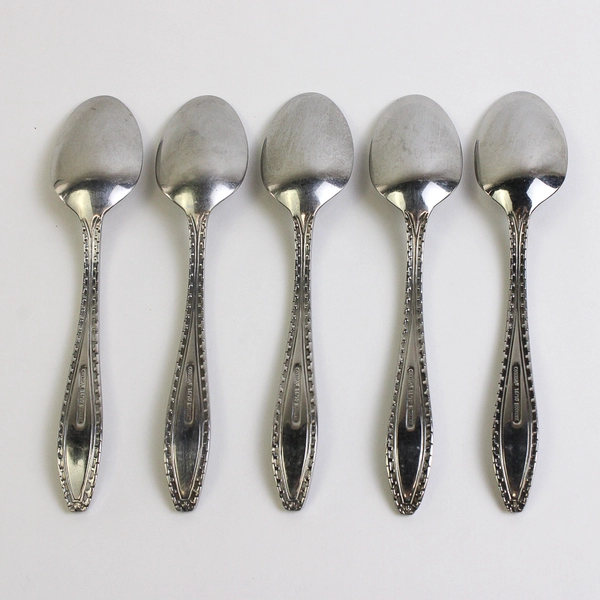Lot of 5 Oneida Savoy Stainless 18/10 Teaspoons 6.25"