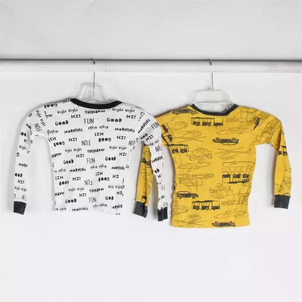 Lot of 2 Boys' Long-Sleeve Pajama Shirts Sizes 5 and 5T