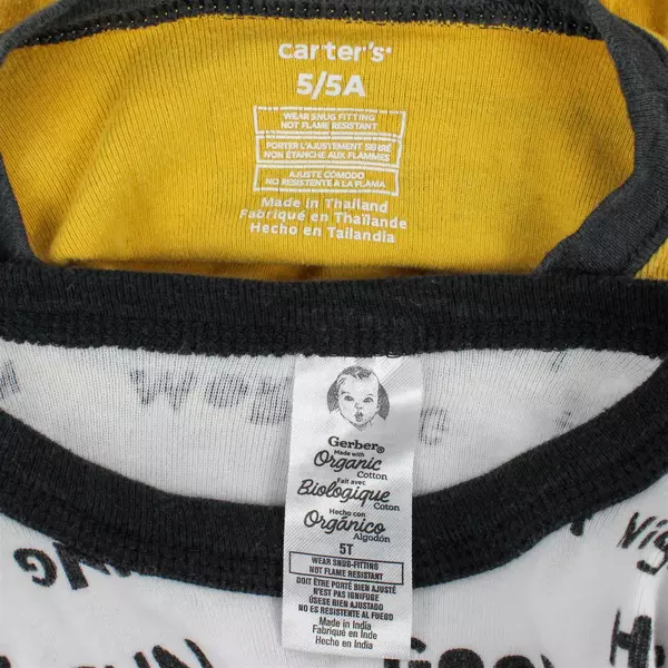 Lot of 2 Boys' Long-Sleeve Pajama Shirts Sizes 5 and 5T