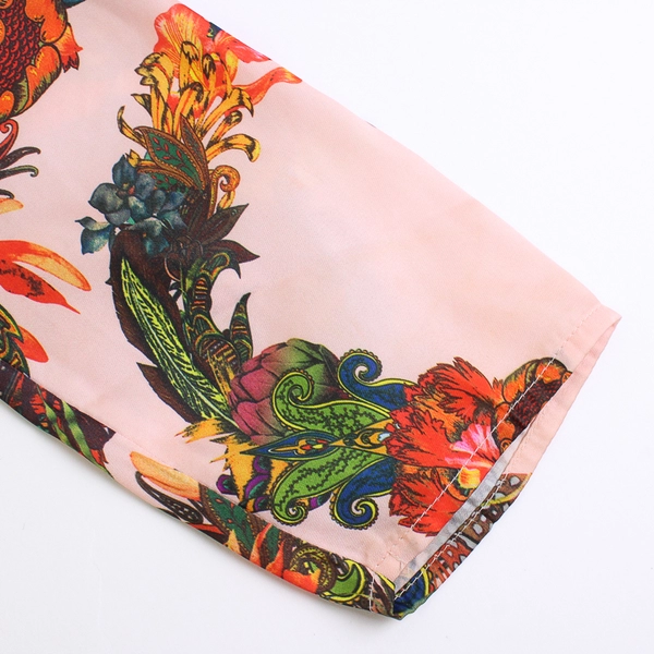 H&M Multicolor Floral Print Long-Sleeve Blouse Women's Size 14