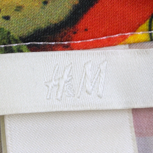 H&M Multicolor Floral Print Long-Sleeve Blouse Women's Size 14