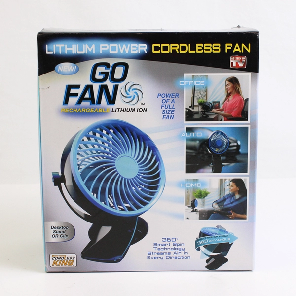 Cordless King Go Fan GF-MC6 Cordless Rechargeable Fan Plastic Blue 2019
