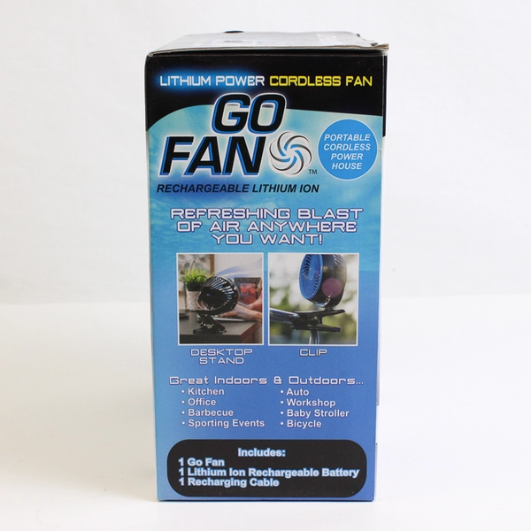 Cordless King Go Fan GF-MC6 Cordless Rechargeable Fan Plastic Blue 2019
