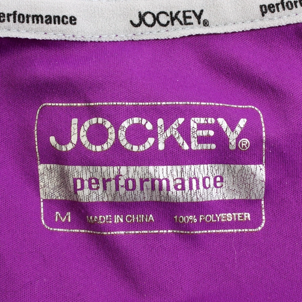 Jockey Performance Purple Long-Sleeve V-Neck Athletic Shirt Women's Medium