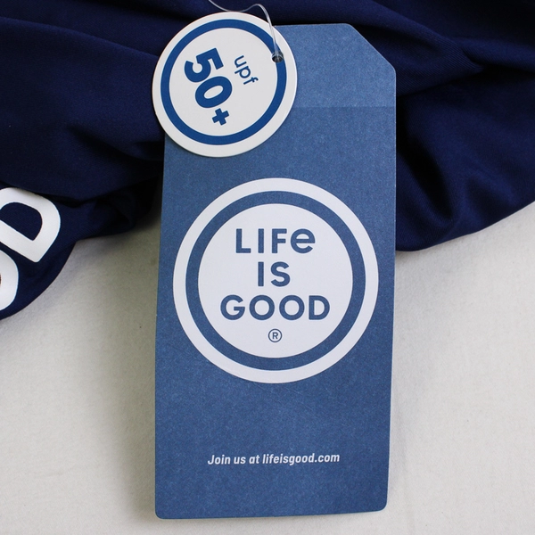 NWT Life Is Good Navy Blue Long-Sleeve Rash Guard Men's Size Medium