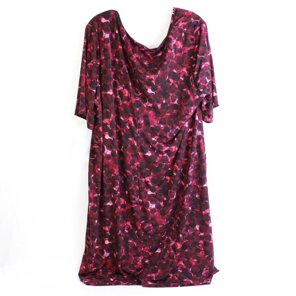 NWT Connected Apparel Red and Purple Half-Sleeve Dress Women's Size 24W