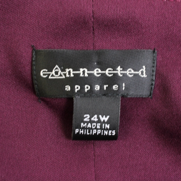 NWT Connected Apparel Red and Purple Half-Sleeve Dress Women's Size 24W
