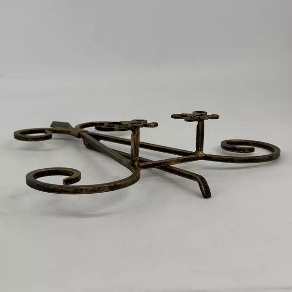 Brass Fleur de Lis Table Top Easel Plate/Picture Display Stand