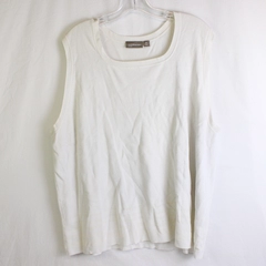 Croft & Barrow White Sleeveless Knit Tank Women's Size 3X