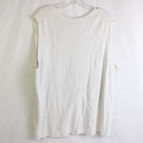 Croft & Barrow White Sleeveless Knit Tank Women's Size 3X