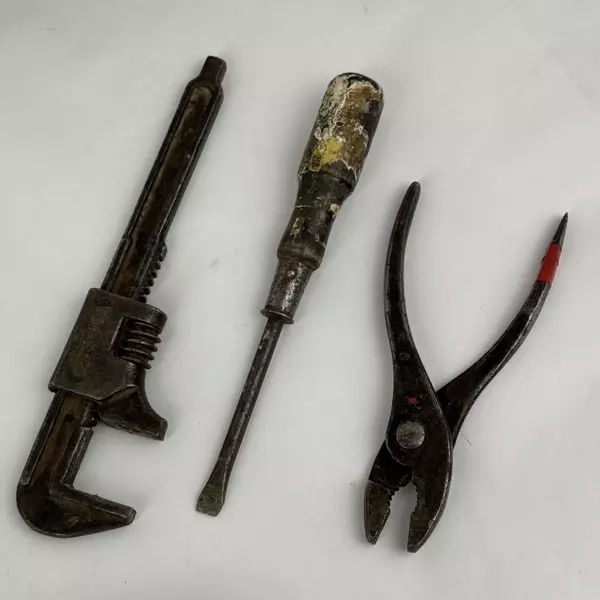 Vintage Ford Model A Tools - Monkey Wrench No Script Pliers Screwdriver