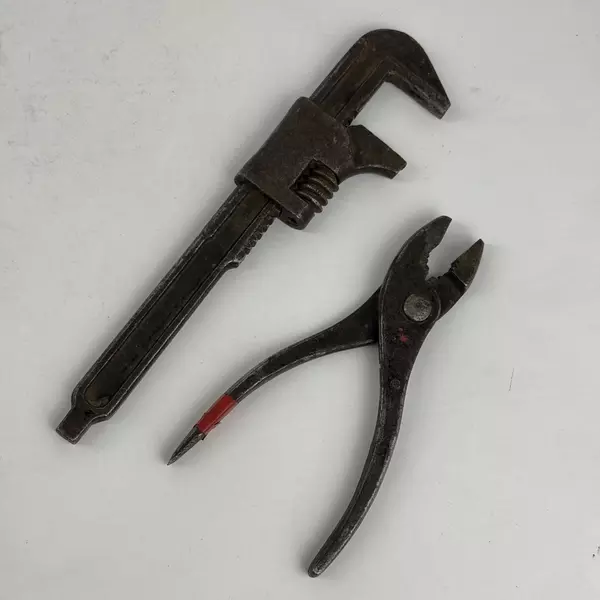 Vintage Ford Model A Tools - Monkey Wrench No Script Pliers Screwdriver