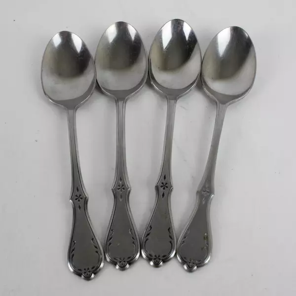 Lot of 4 Oneida Northland EveningStar Stainless Steel Teaspoons 6" Made In Korea