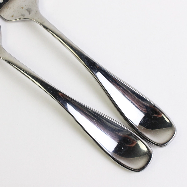 Set of 2 Oneida Voss Serve Ware Stainless Slotted Spoon Serving Fork 8.75"