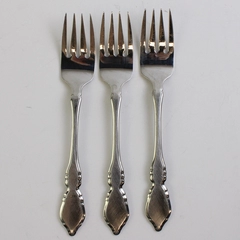 Lot of 3 Oneida Classic Mood Stainless Salad Forks 6.75" Satin Finish