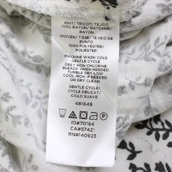 Loft Plus White and Black Floral Pattern Sleeveless Blouse Women's Size 24/26