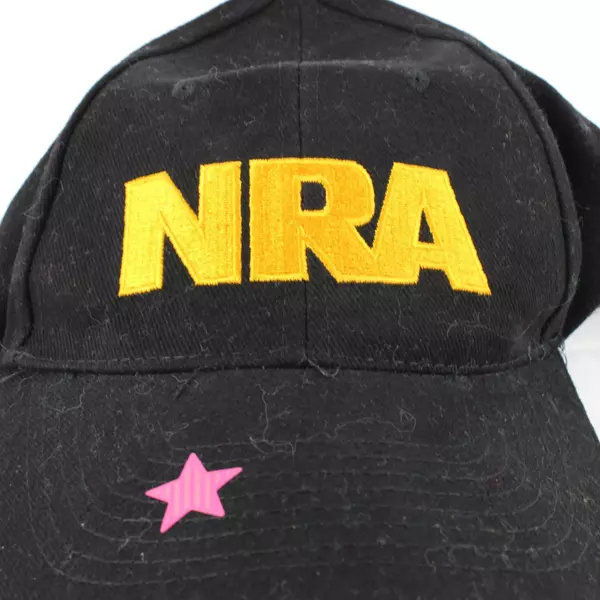 NRA Black Baseball Cap Adjustable Snapback Hat Official Logo USA Gun Owner