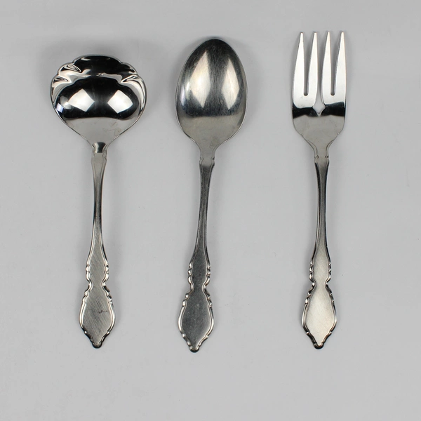 Set of 3 Oneida Classic Mood Serving Pieces Ladle Serving Fork & Spoon SS