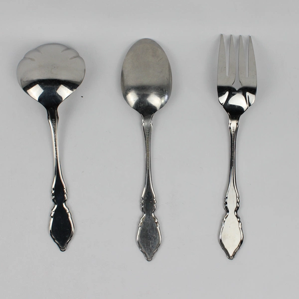 Set of 3 Oneida Classic Mood Serving Pieces Ladle Serving Fork & Spoon SS