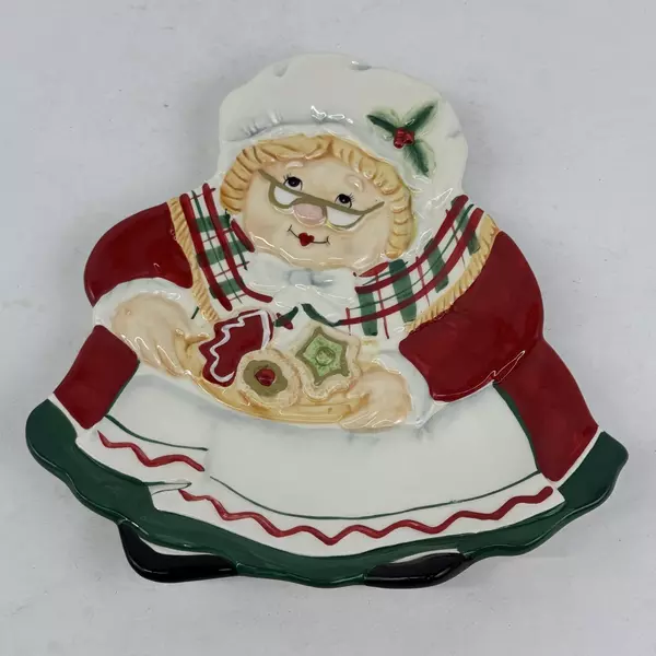 Fitz and Floyd Gift Gallery Mrs. Clause Christmas Cookie Plate