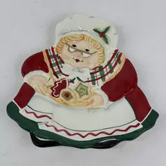 Fitz and Floyd Gift Gallery Mrs. Clause Christmas Cookie Plate