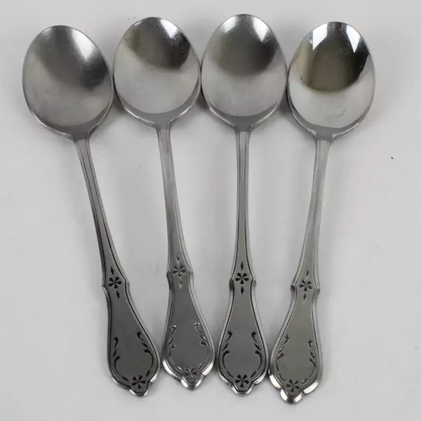 Lot of 4 Oneida Northland EveningStar Stainless Steel Soup Spoons Made In Korea