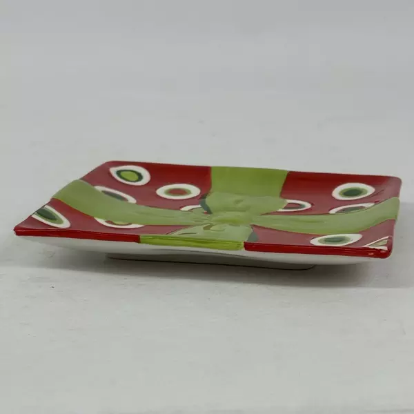 Fitz & Floyd Christmas Holiday Cheer Snack Plate Missing The Spreader