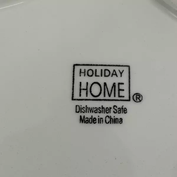 Holiday Home Red And White Star Shaped Snack Plate 8 Inch