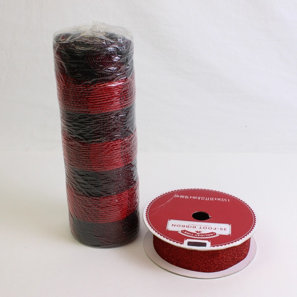 Lot of 6 Partially Used Rolls of Ribbons Various Colors/Materials