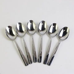 Set of 6 Reed & Barton Fiori Stainless 18/10 Oval Soup Spoons 7"