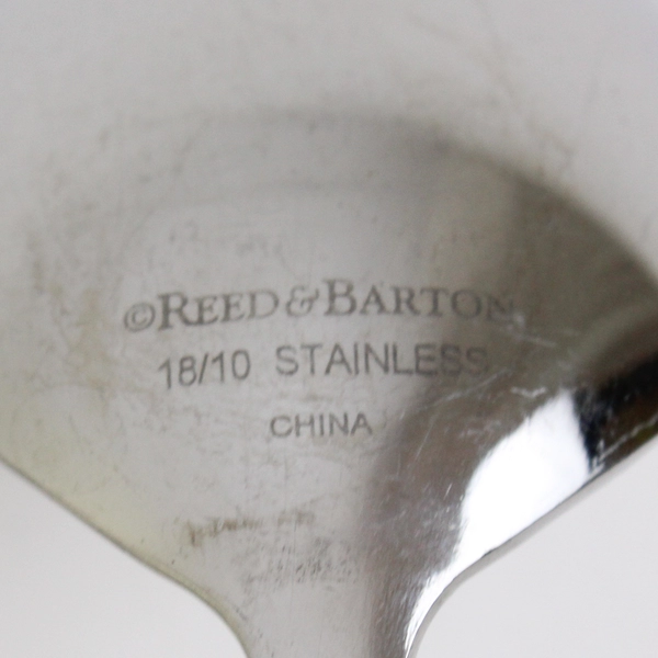 Set of 6 Reed & Barton Fiori Stainless 18/10 Oval Soup Spoons 7"