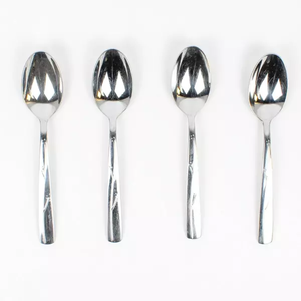 Set of 4 Reed & Barton Fiori Stainless 18/10 Teaspoons 6.5 Inches