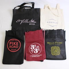 Lot of 5 Branded Reusable Wine Tote Bags Yamhill County McMinnville OR and More