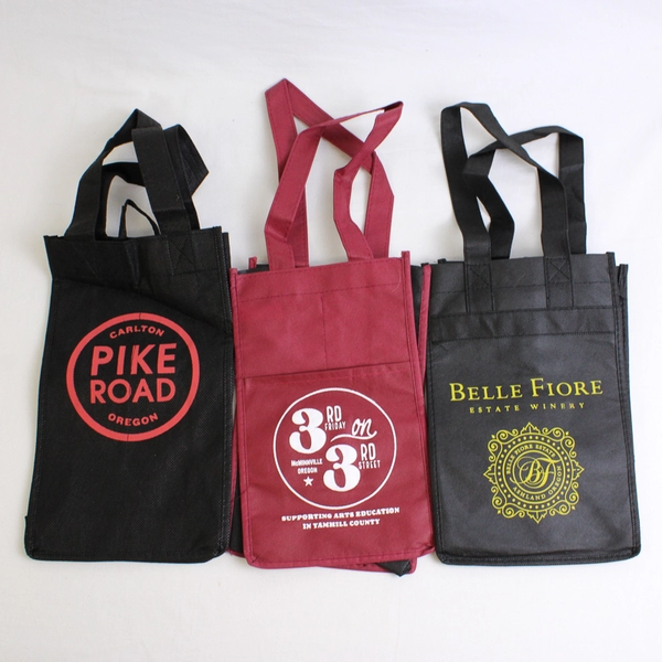 Lot of 5 Branded Reusable Wine Tote Bags Yamhill County McMinnville OR and More