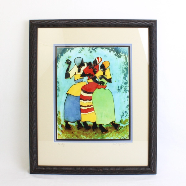 Signed Paul Nzalamba The Story Framed Print 1989