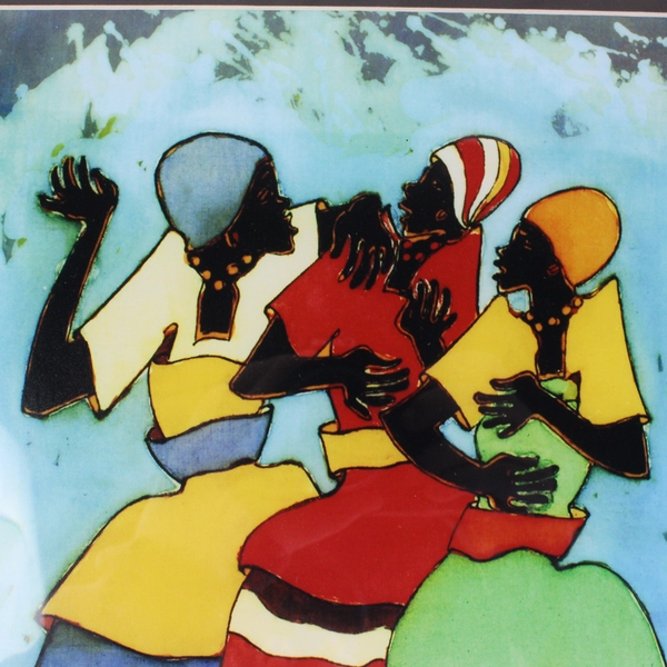 Signed Paul Nzalamba The Story Framed Print 1989