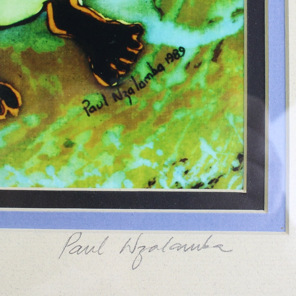 Signed Paul Nzalamba The Story Framed Print 1989