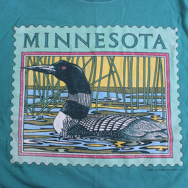 VTG 1987 Southern Silk Screen Minnesota Duck Stamp T-Shirt Men's Medium