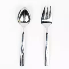Set of 2 Reed & Barton Fiori Serving Utensils Serving Fork & Spoon 18/10 SS