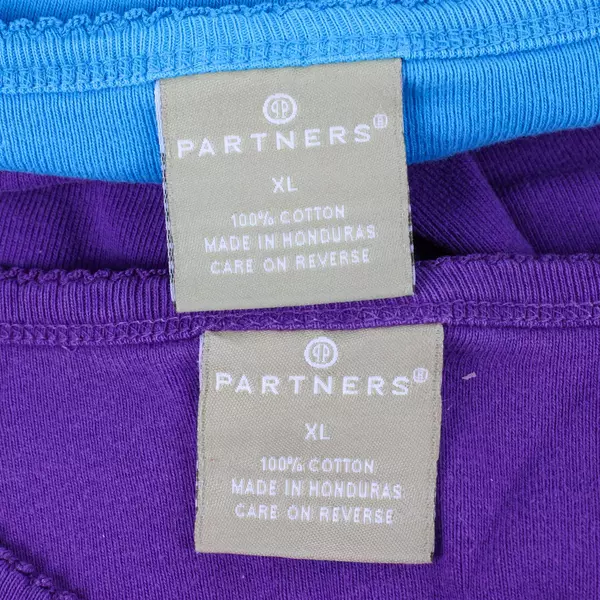 Lot of 2 Partners by Mervyn's Short-Sleeve T-Shirts Women's XL Blue and Purple