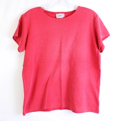 VTG Ashly Brent Ribbed Red Short-Sleeve T-Shirt Women's Size Large