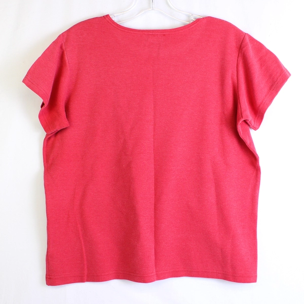 VTG Ashly Brent Ribbed Red Short-Sleeve T-Shirt Women's Size Large