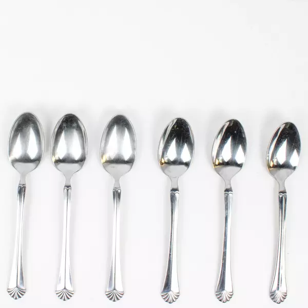 Set of 6 Oneida Julianna Long Handle Oval Soup Spoons 8 Inches Stainless Steel