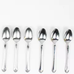 Set of 6 Oneida Julianna Long Handle Oval Soup Spoons 8 Inches Stainless Steel