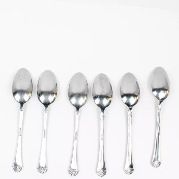 Set of 6 Oneida Julianna Long Handle Oval Soup Spoons 8 Inches Stainless Steel