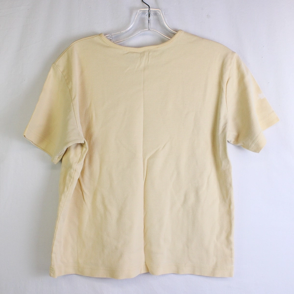 Atlantique Butter Yellow Short-Sleeve Cotton T-Shirt Women's Large FLAWED
